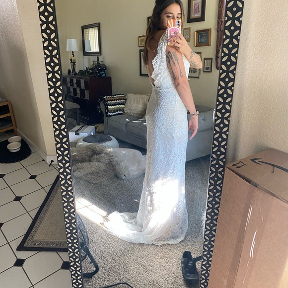 NWT Boho Lace Wedding Dress - Picture 5 of 12